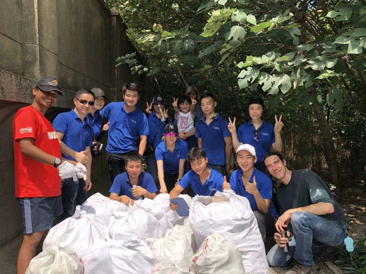 Life Solutions & Green Initiatives group photo_Bags of waste collected